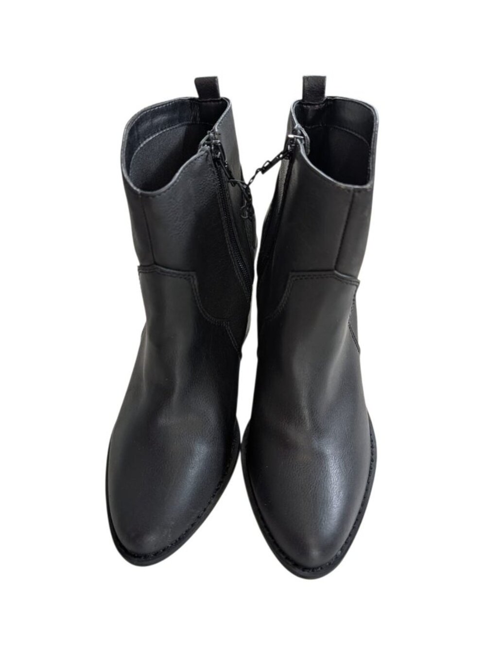 Express black pointed toe leather ankle booties women's size 8
